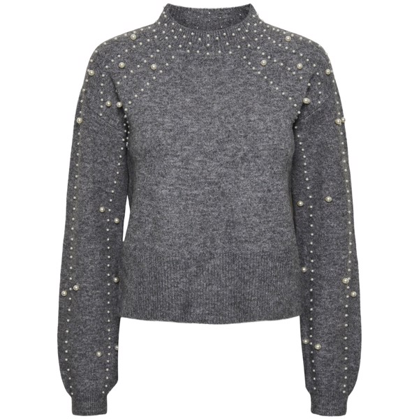 PCREA LS HIGH NECK PEARL KNIT