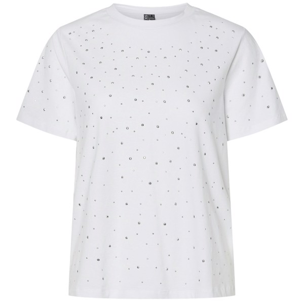 PCNANNY SS O-NECK TEE BRIGHT WHITE