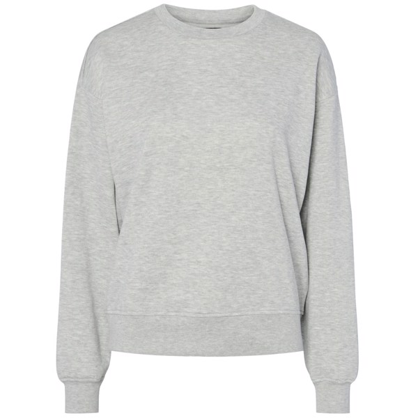 PCCHILLI LS OVERSIZED SWEAT NOOS LIGHT GREY MELANGE           