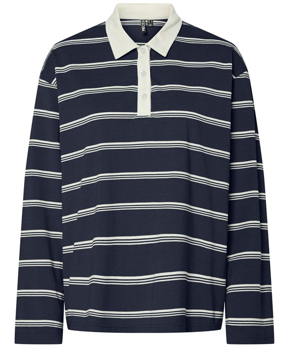 PCSADIE LS POLO TOP NAVY