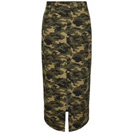 PCJESSICA MW ANKLE SKIRT CAMOUFLAGE