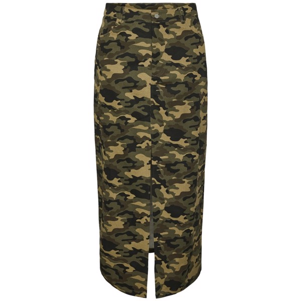PCJESSICA MW ANKLE SKIRT CAMOUFLAGE