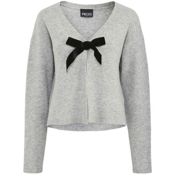 PCALICE LS BOW V-NECK KNIT