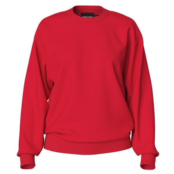 PCCHILLI LS OVERSIZED SWEAT NOOS POPPY RED