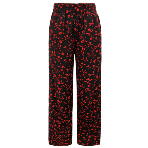 CECILIE PANTS BLACK RED BOW