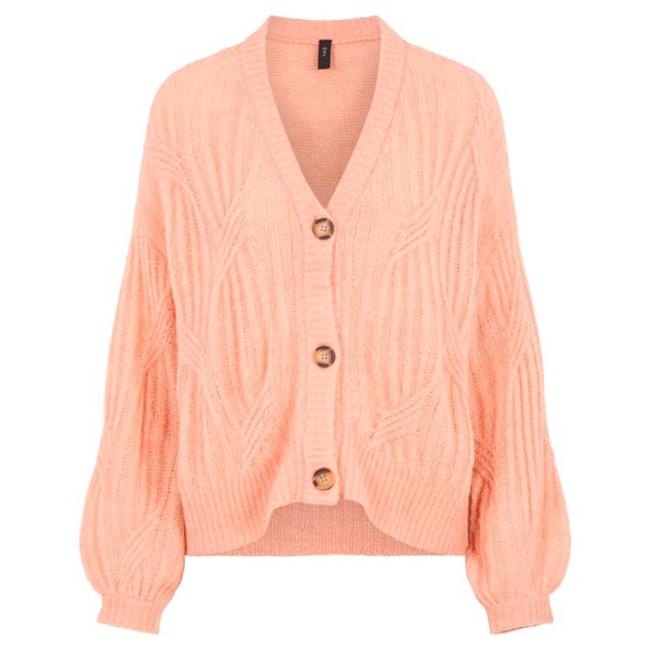YASPIXIE KNIT CARDIGAN Coral Pink