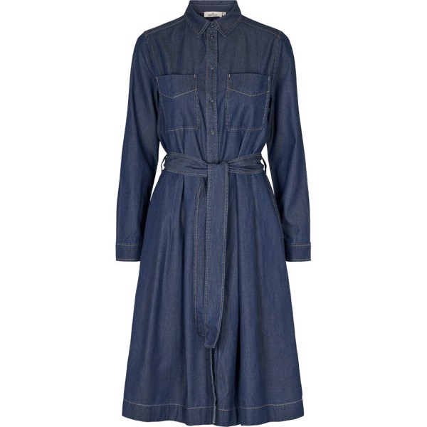 Bine Shirt Dress - Mid Blue