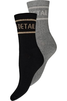 Tennis Sock 2-pak Black Grey