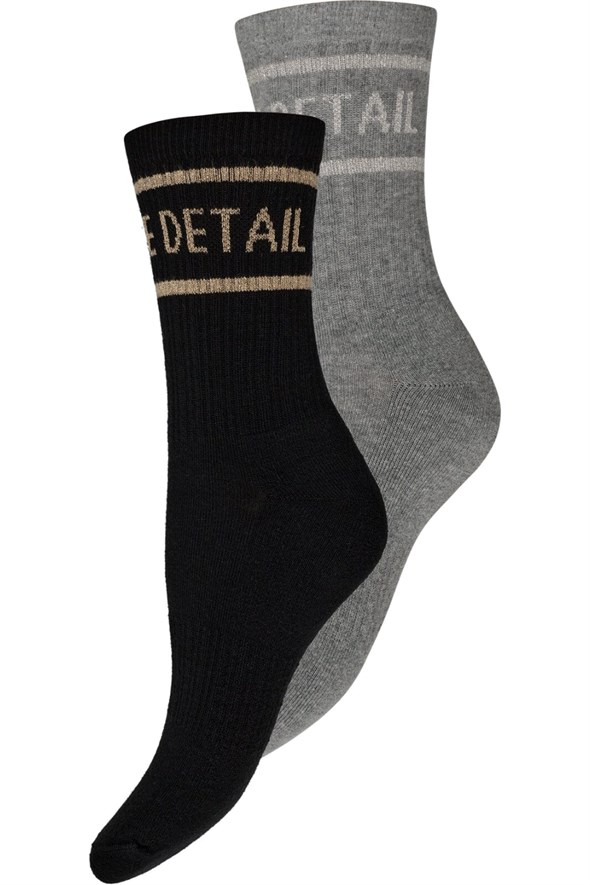 Tennis Sock 2-pak Black Grey
