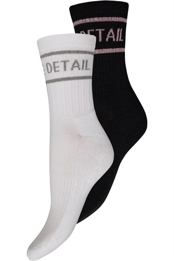 Tennis Sock 2-pak Black White