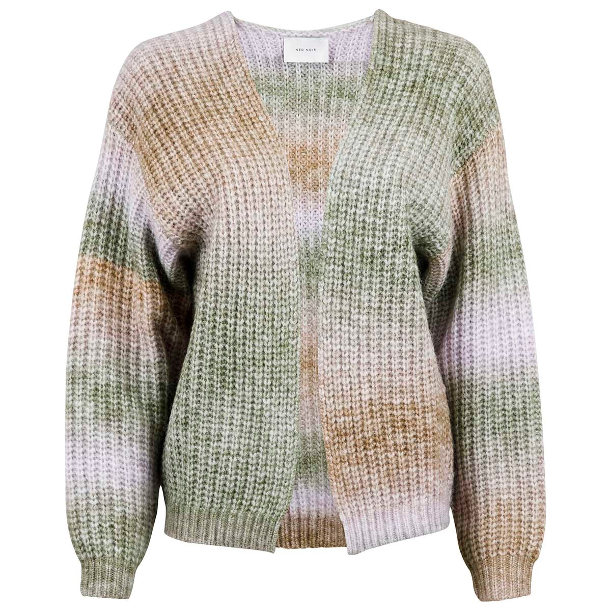 chauffør pouch lommelygter Neo Noir Nadia Ombre Knit Cardigan Green