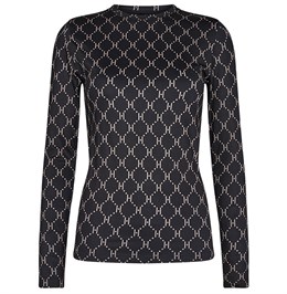 Printed Blouse Black Sand