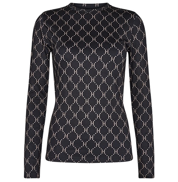 Printed Blouse Black Sand