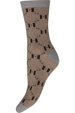 Sock W/Lurex Sand