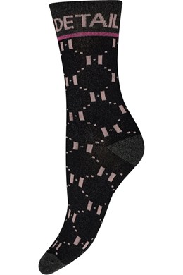 Sock W/Lurex Black Multi