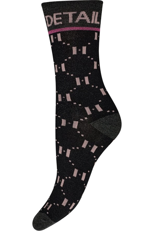 Sock W/Lurex Black Multi