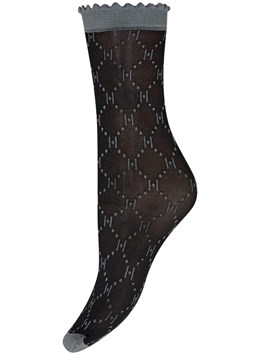 Logo Sock 25 denier Black Grey