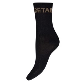 Sock W/Lurex Black Gold