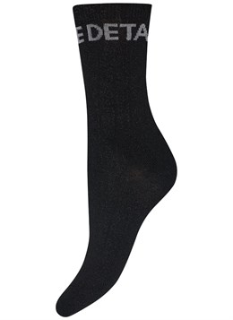 Sock W/Lurex Black Silver