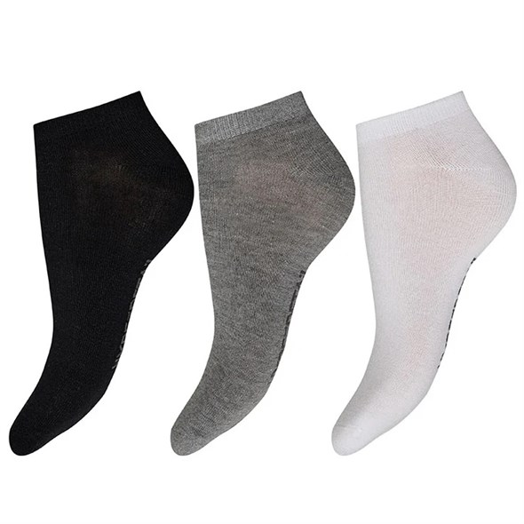 Sneaker socks 3-pack black - grey - white