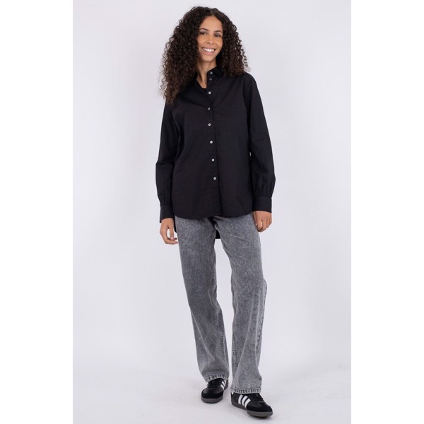 Margit C Poplin Shirt Black