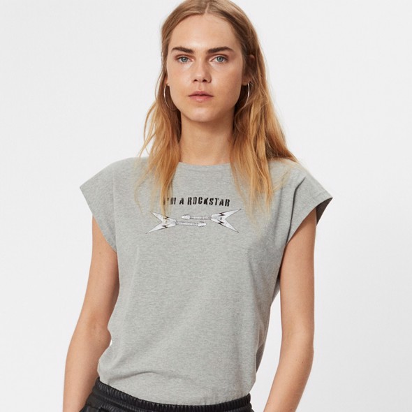 Nikoline T-shirt S204308 Grey Melange