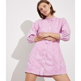 Tulea-G Denim Dress Dahalia Pink